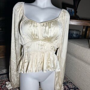 Miami Cream Ruched Blouse